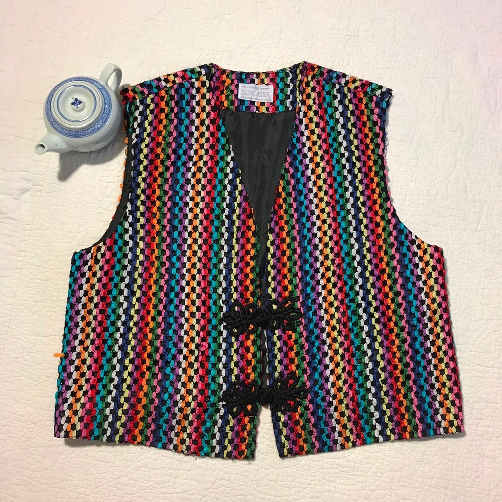 Vintage Boho Ribbon Vest Multicolor Doncaster L